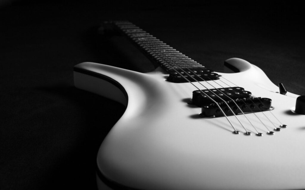 Electric Guitar black and white