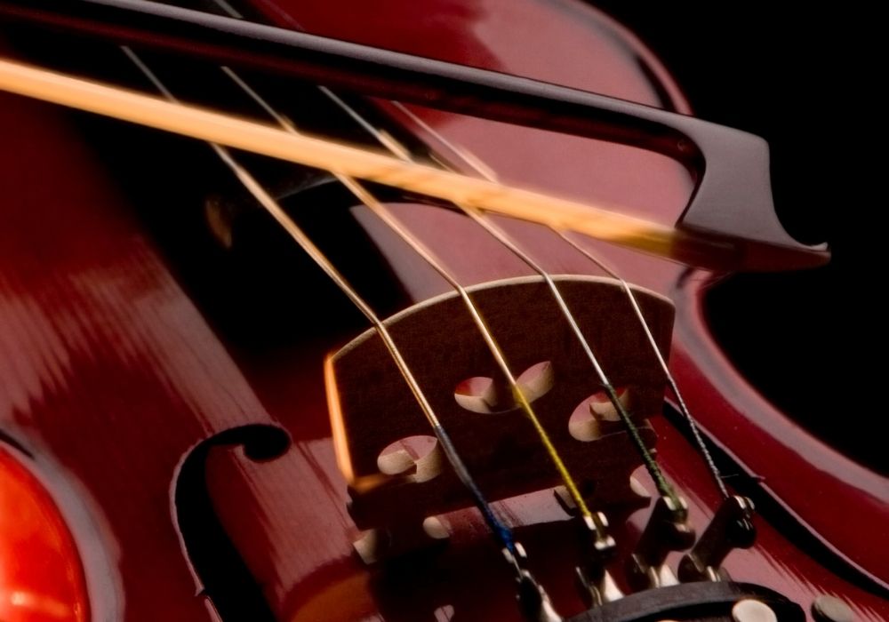 a violin and a violin bow