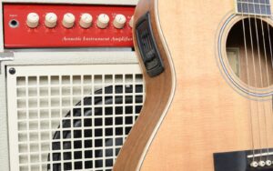 Acoustic Guitar and Amp Abstract