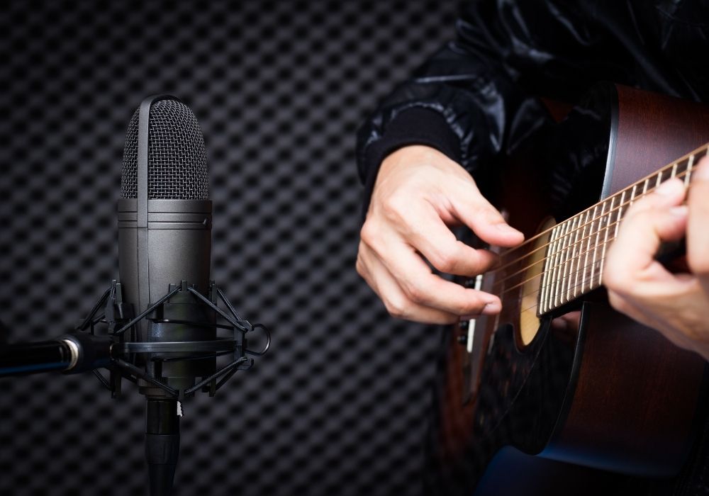 best acoustic guitar microphone inside the recording studio