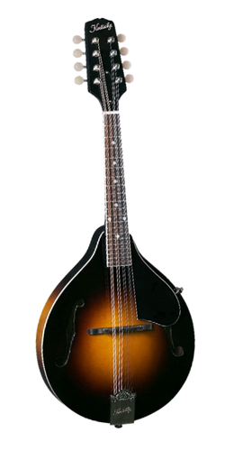 Kentucky KM-150 mandolin with a white background.